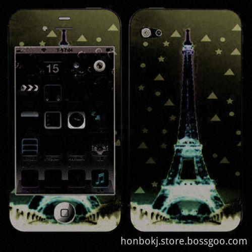 Colored embossed screen protector for iPhone 5S